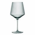 Calice da vino 550 ml alto 23 cm in vetro trasparente - design a coste