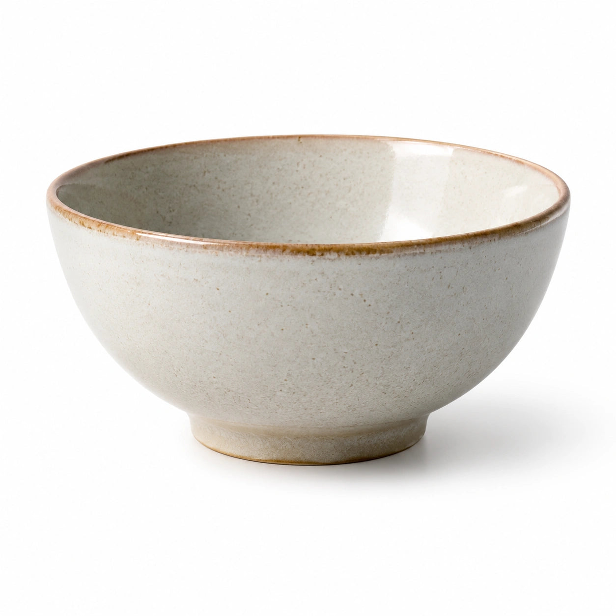 Ciotola 18 cm in ceramica color avorio smaltata per servire stile rustico