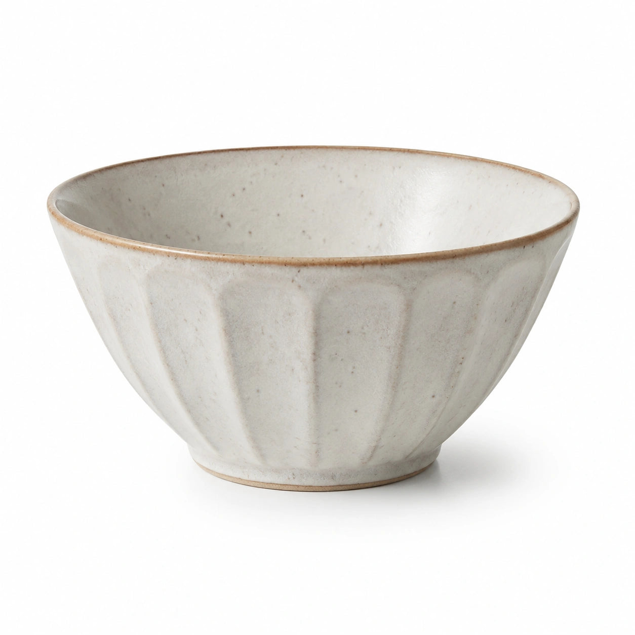 Ciotola in ceramica 15 x 8 cm avorio con finitura smaltata stile rustico