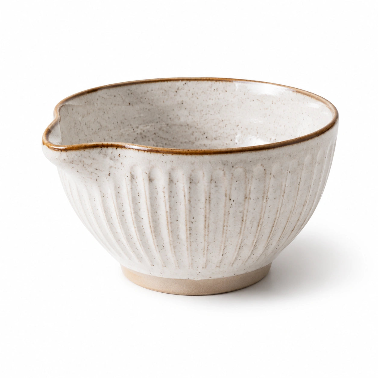 Ciotola in ceramica 600 ml bianco crema - 15 cm stile rustico