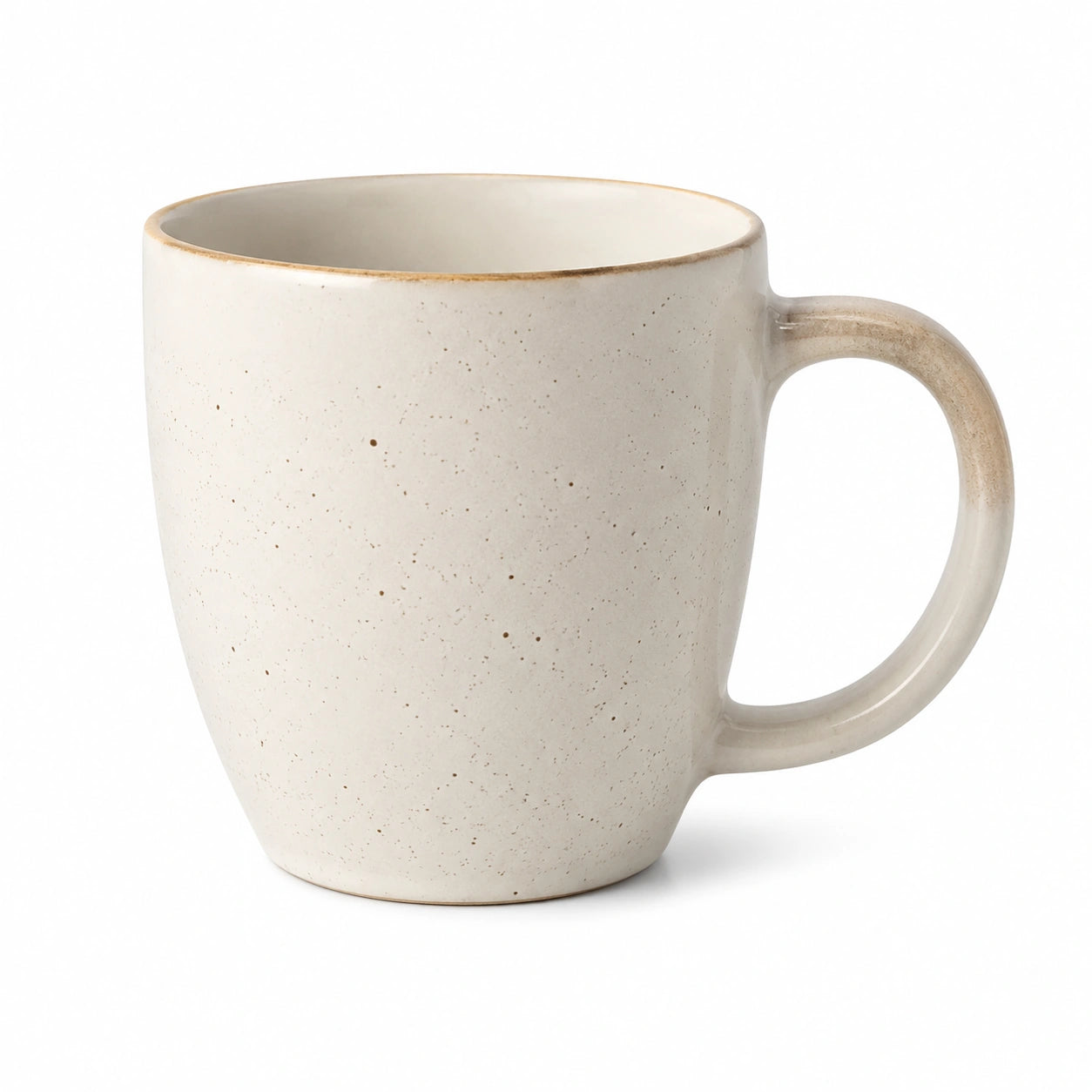 Tazza in ceramica 400 ml beige puntinata - diametro 9 cm altezza 10.5 cm